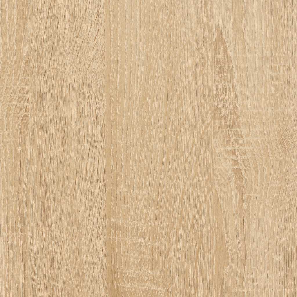 Wasmachinekast 64x24x190 cm wit en sonoma eikenkleurig