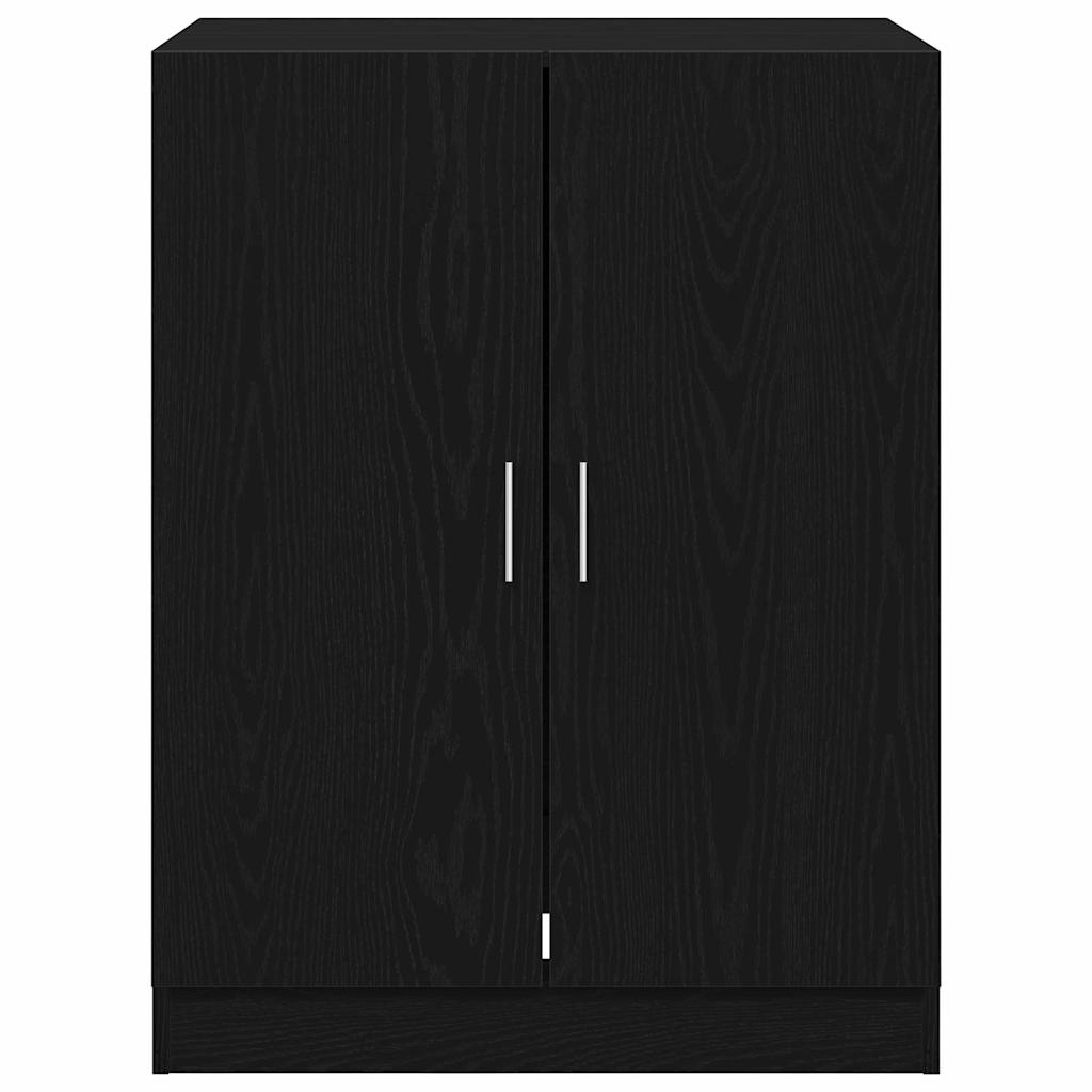 Wasmachinekast met opslag Zwart Eiken 70,5 x 71,5 x 91,5 cm