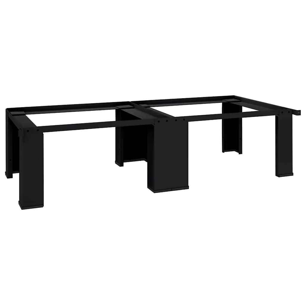 Wasmachine Pedestal 2 pcs Zwart 127 x 54,5 x 32,5 cm Staal