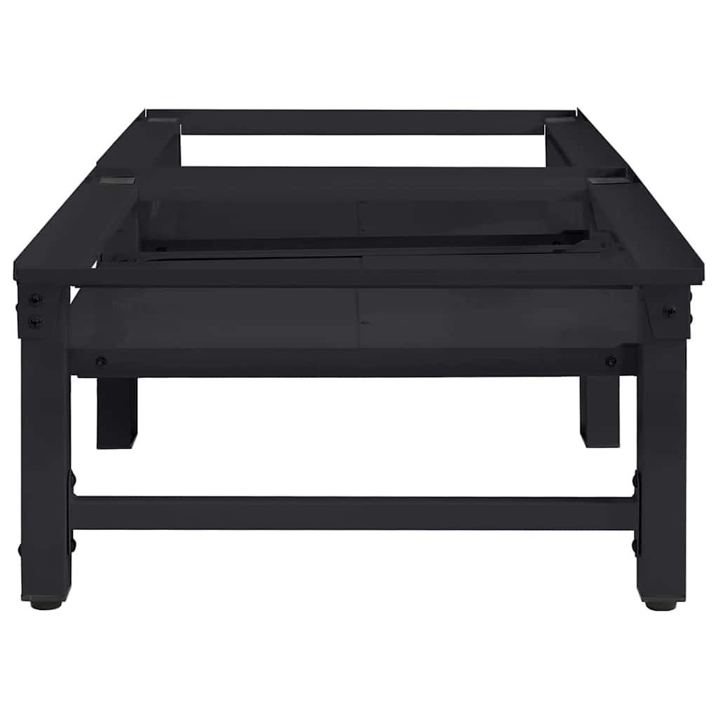 Wasmachine Pedestal 2 pcs Zwart 124,5 x 61,5 x 32,5 cm Staal