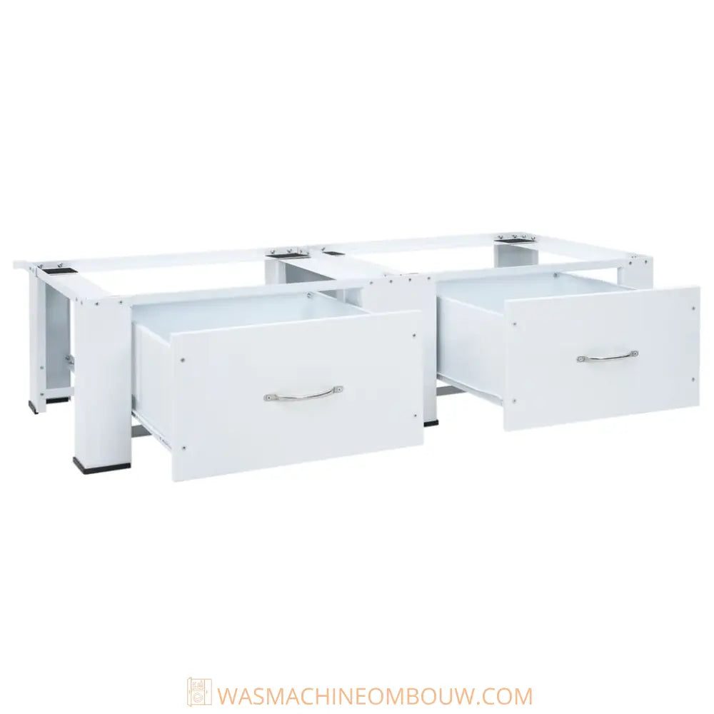 wit machine basis laden - Dubbele wasmachine verhoger met lades wit