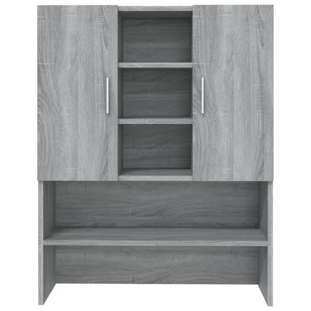 grijs houten opslag kast - Wasmachine boven kast 70,5x25,5x90 cm grijs sonoma eikenkleurig