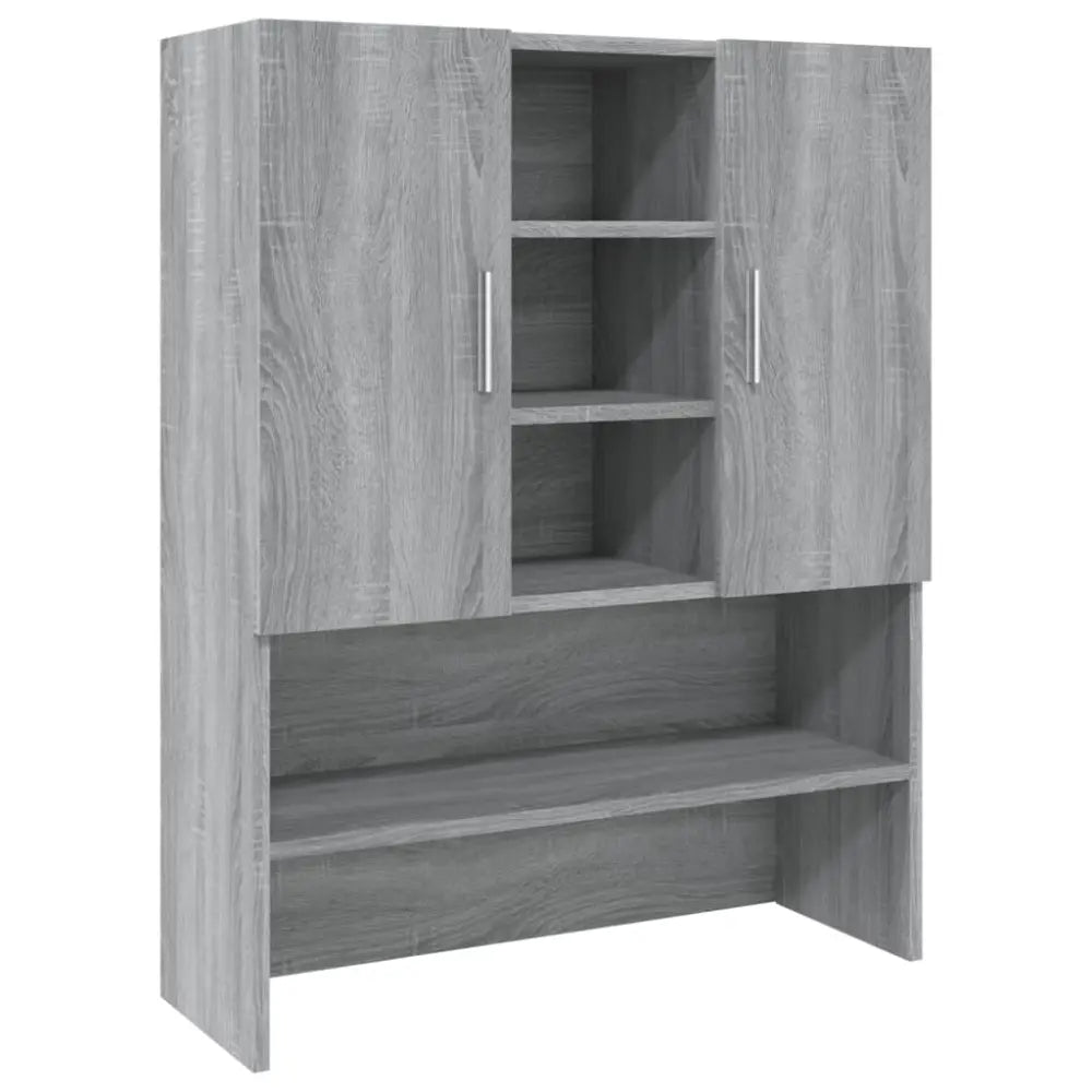 grijs houten opslag kast - Wasmachine boven kast 70,5x25,5x90 cm grijs sonoma eikenkleurig