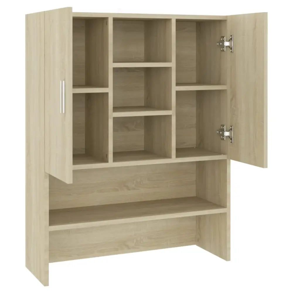 open licht-hout kast planken - Wasmachine boven kast 70,5x25,5x90 cm sonoma eikenkleurig