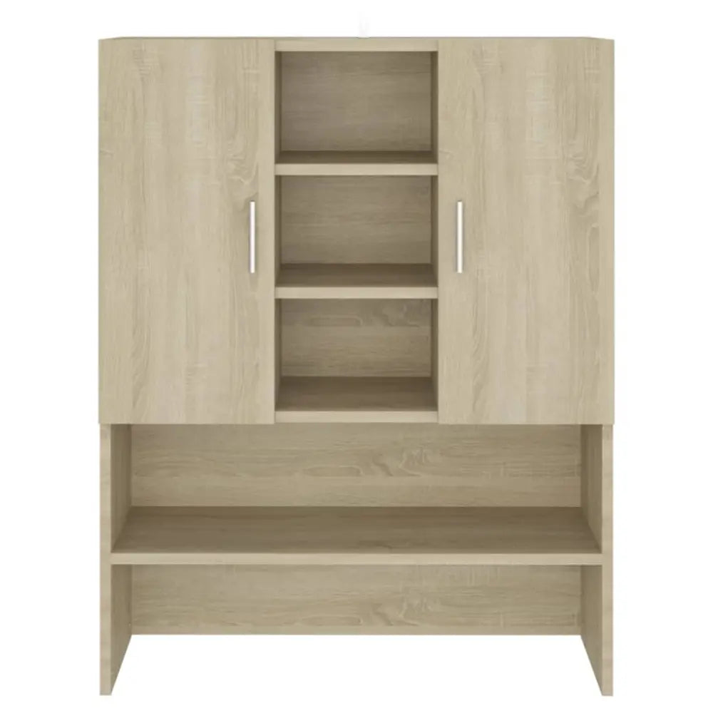houten opslag kast - Wasmachine boven kast 70,5x25,5x90 cm sonoma eikenkleurig