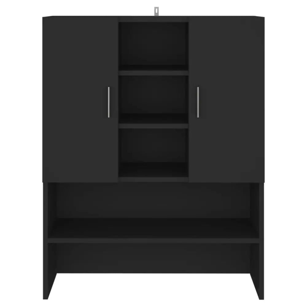 zwart opslag kast - Wasmachine boven kast 70,5x25,5x90 cm zwart