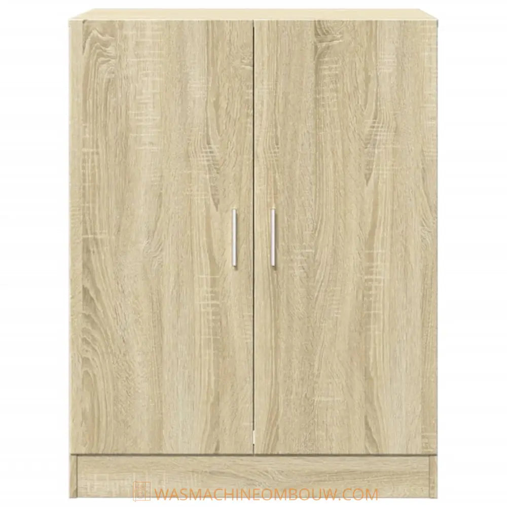 houten tweedeurs kast - Wasmachine en droger kast 2 st bewerkt hout sonoma eiken kleurig