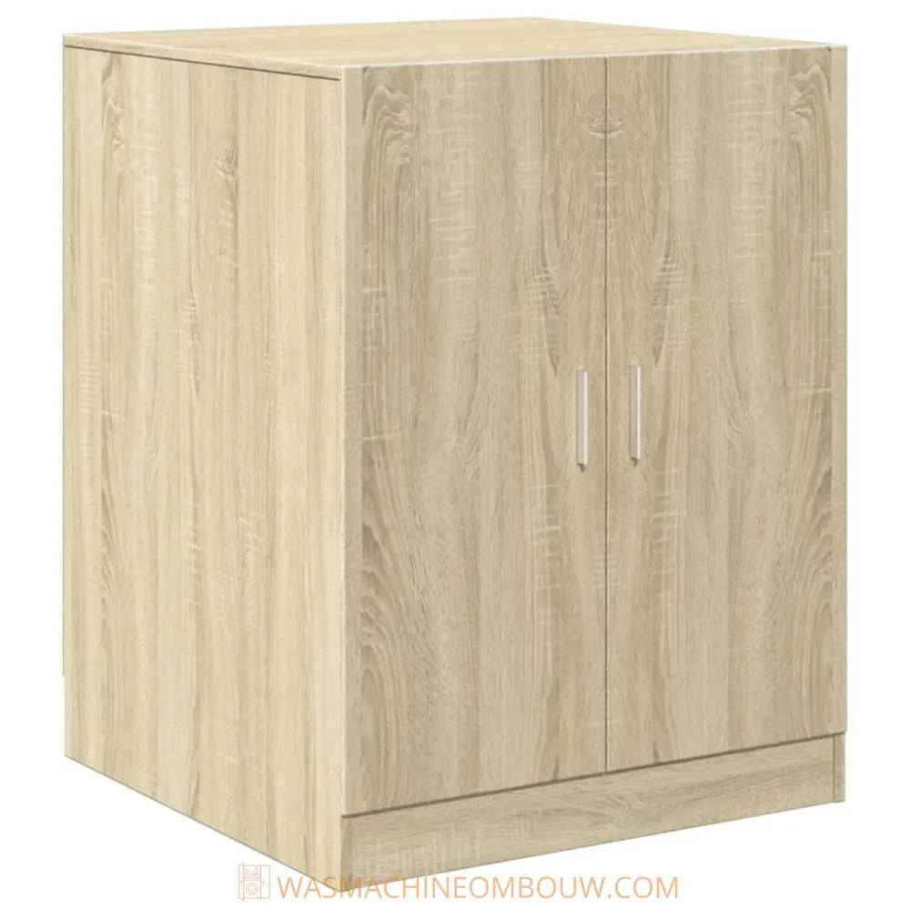 licht houtnerf kast dubbel deuren - Wasmachine en droger kast 2 st bewerkt hout sonoma eiken kleurig