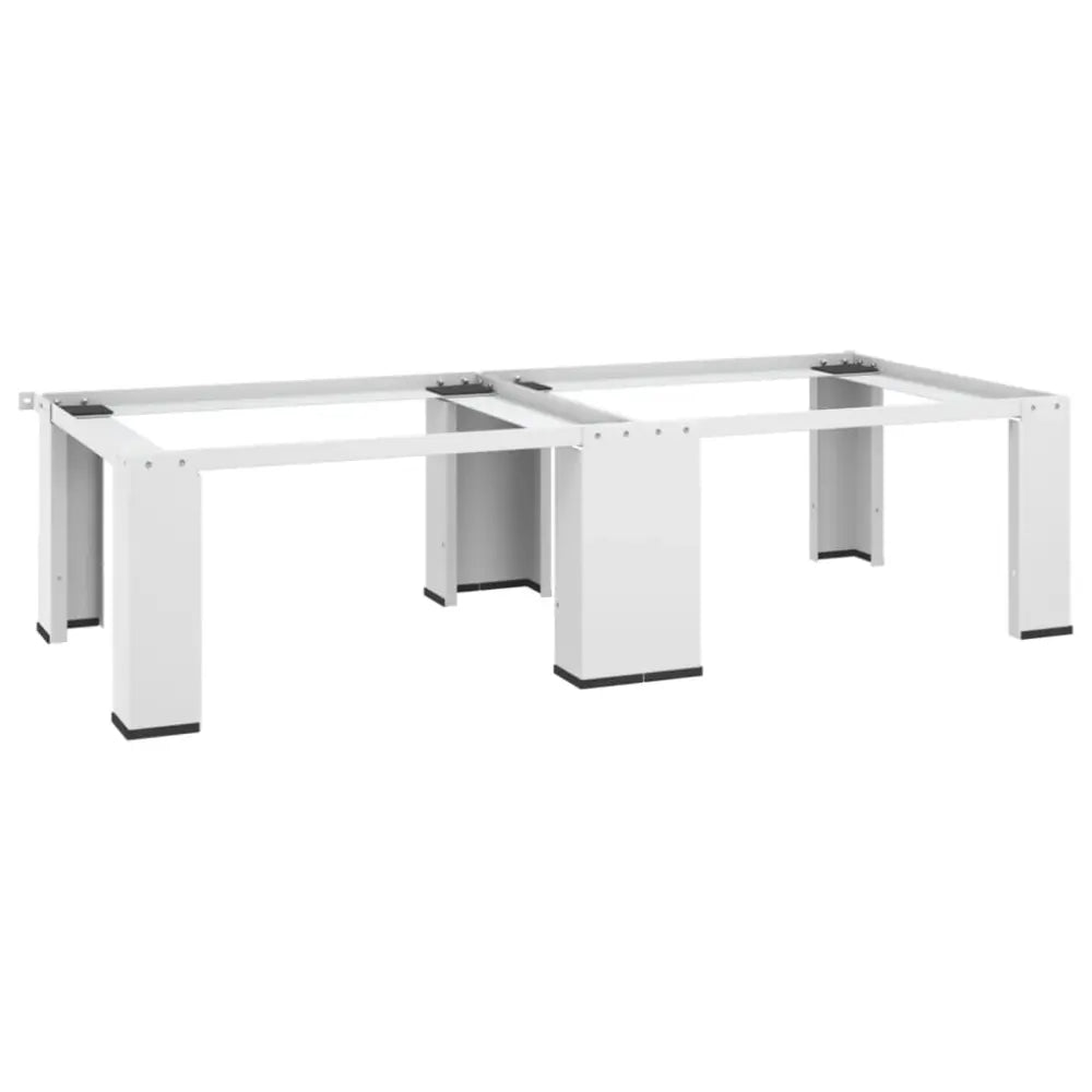 wit metaal apparaat stand - Wasmachine- en droger verhoger dubbel wit