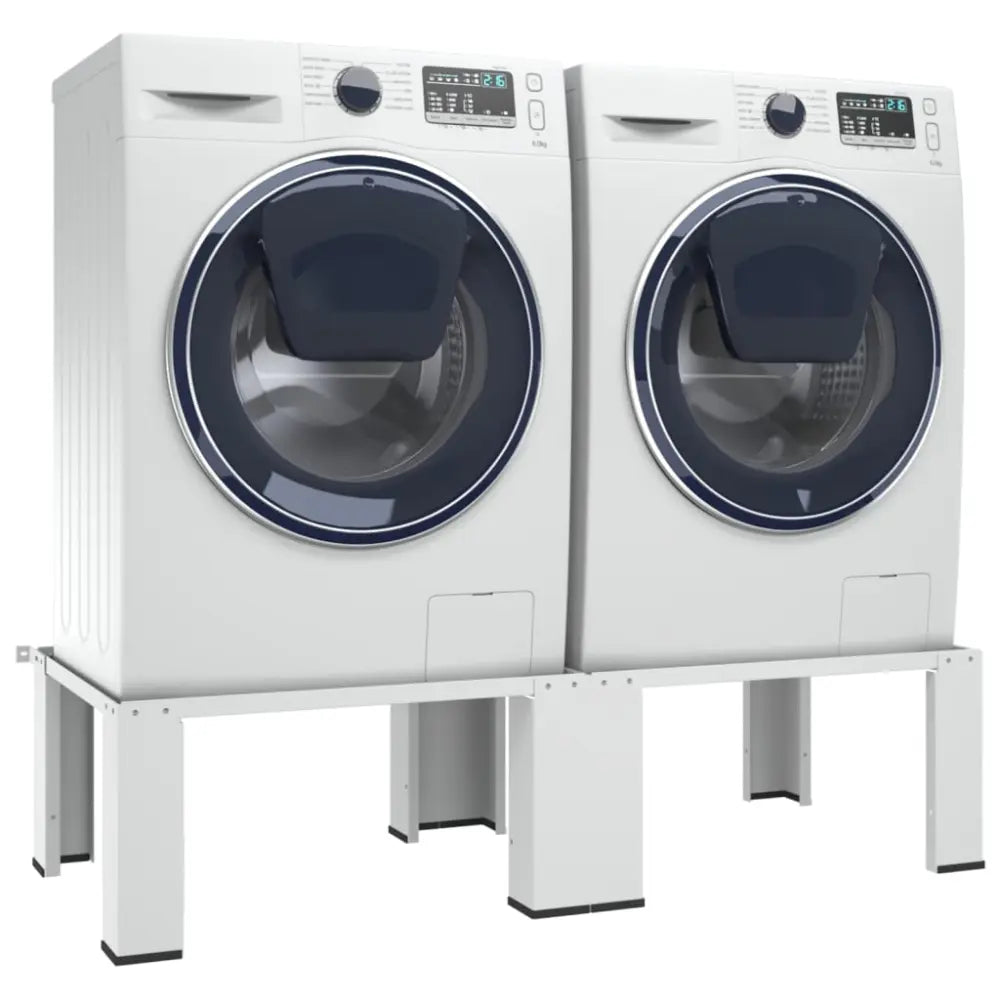 twee wit voorlader machines stand - Wasmachine- en droger verhoger dubbel wit