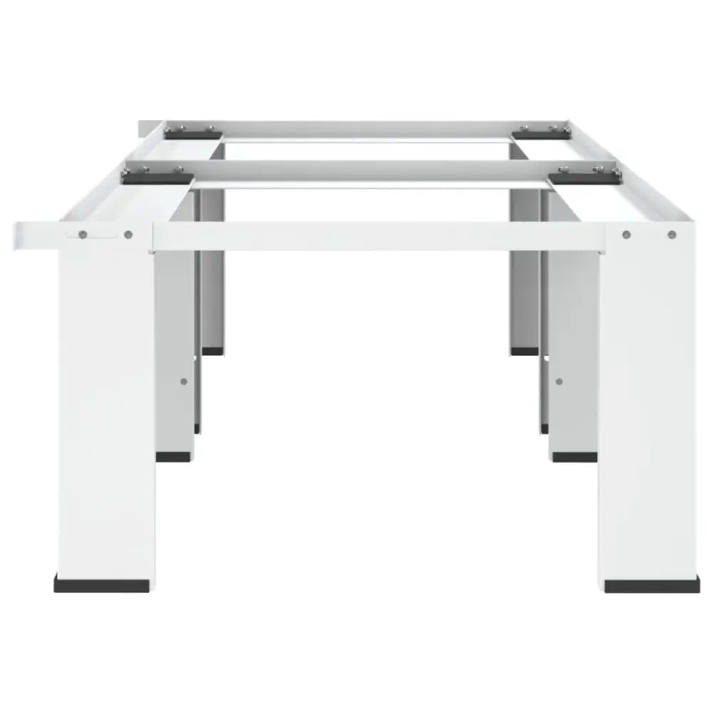 wit metaal tabel frame - Wasmachine- en droger verhoger dubbel wit
