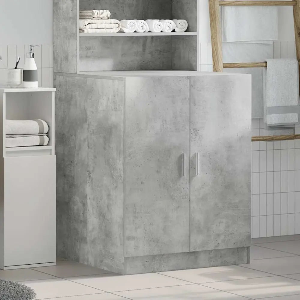 grijs betonlook badkamer kast - Wasmachine kast 71x71,5x91,5 cm betongrijs