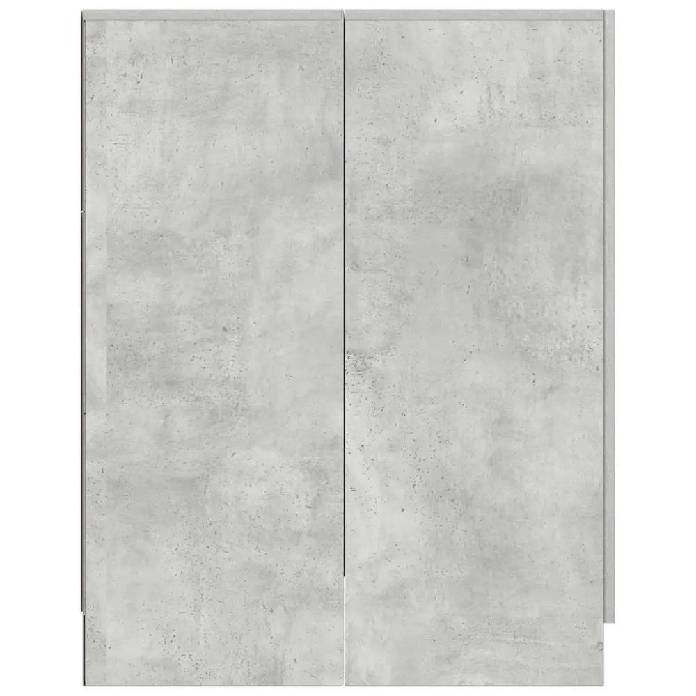betonlook kast deuren - Wasmachine kast 71x71,5x91,5 cm betongrijs