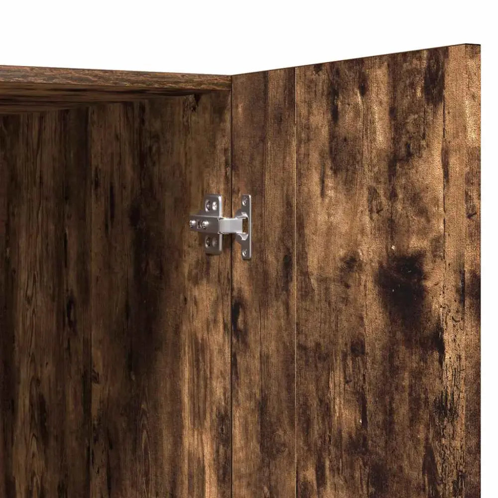 houten kast metaal scharnier - Wasmachine kast 71x71,5x91,5 cm gerookt eikenkleurig