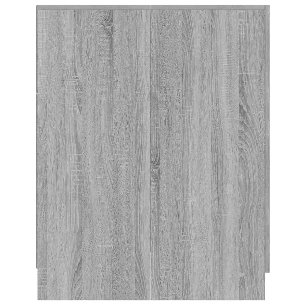 grijs houtnerf kast deuren - Wasmachine kast 71x71,5x91,5 cm grijs sonoma eikenkleurig