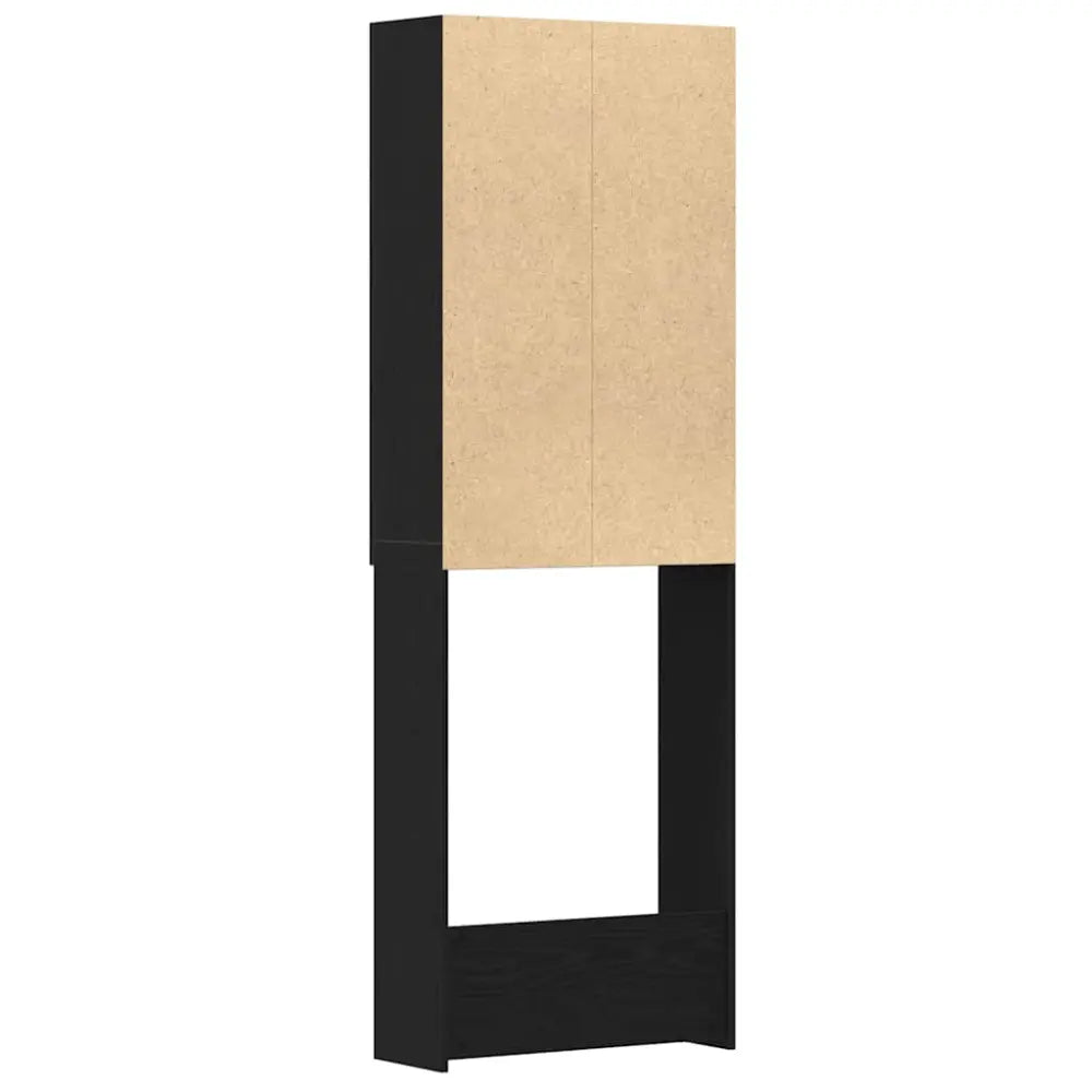 zwart beige kast frame - Wasmachine kast bovendeuren zwart
