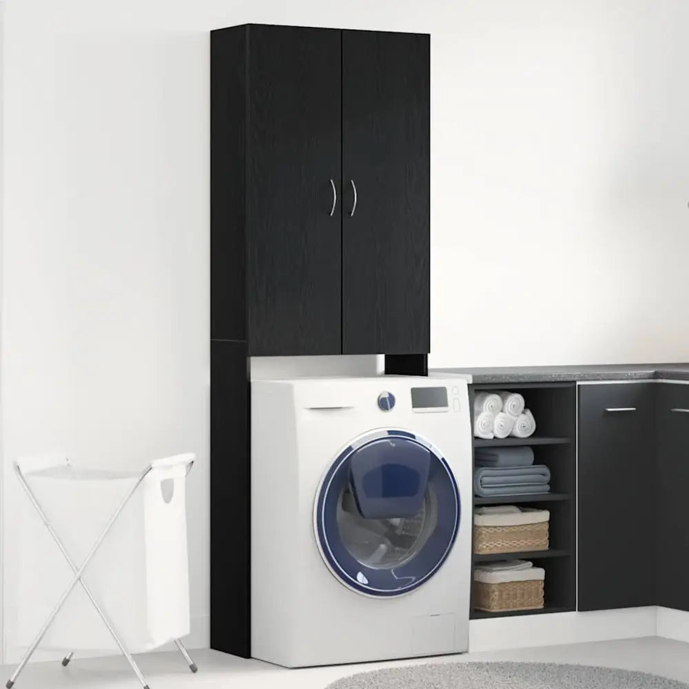 kamer setup machine - Wasmachine kast bovendeuren zwart
