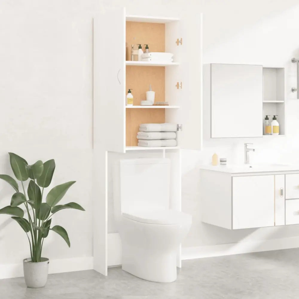 wit boven het toilet opslag kast - Wasmachine kast met bovenkast wit