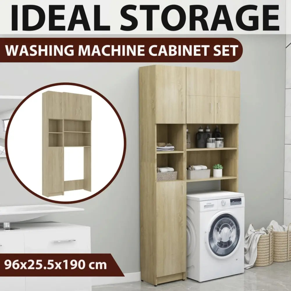 machine kast stel in - Wasmachine kast met bovenkast zij kast eiken