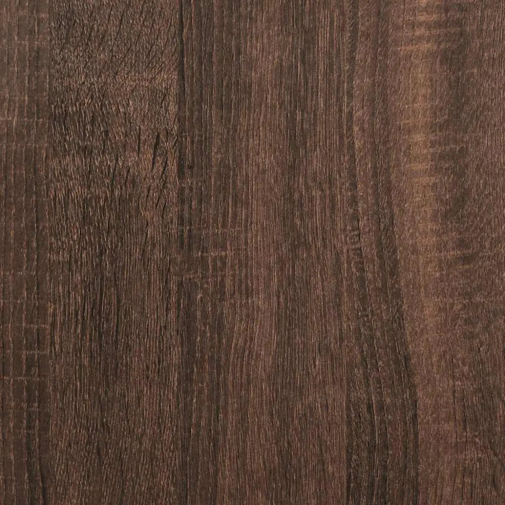 donker bruin hout graan - Wasmachine kast met deuren 64x24x190 cm bewerkt hout bruin eikenkleurig