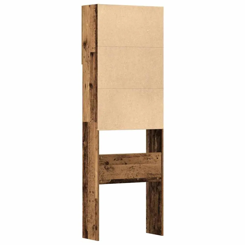 rustiek houten kast - Wasmachine kast met deuren 64x24x190 cm bewerkt hout oud houtkleurig
