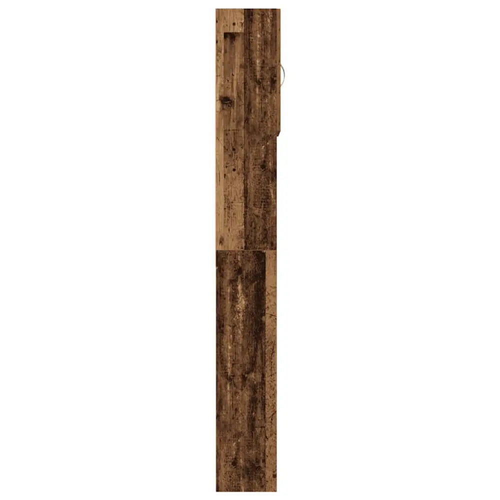 rustiek houten paneel - Wasmachine kast met deuren 64x24x190 cm bewerkt hout oud houtkleurig
