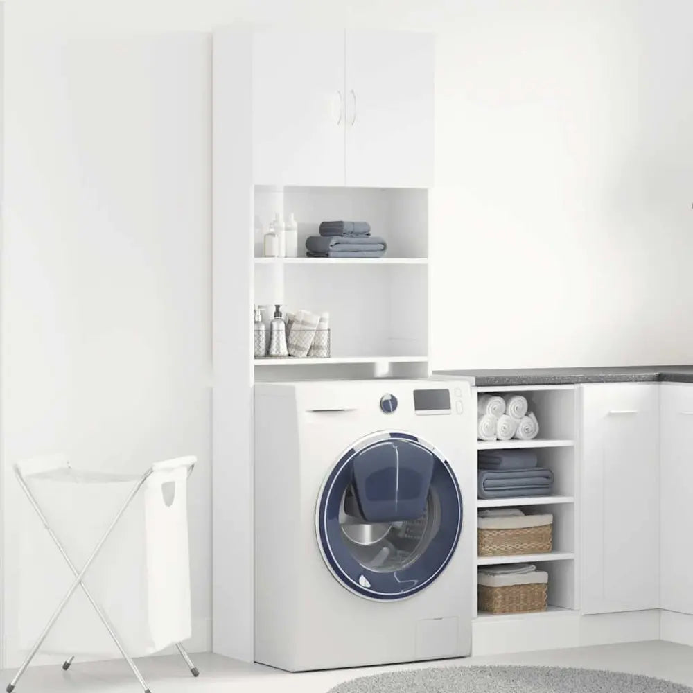 wit voorlader machine - Wasmachine kast met deuren wit