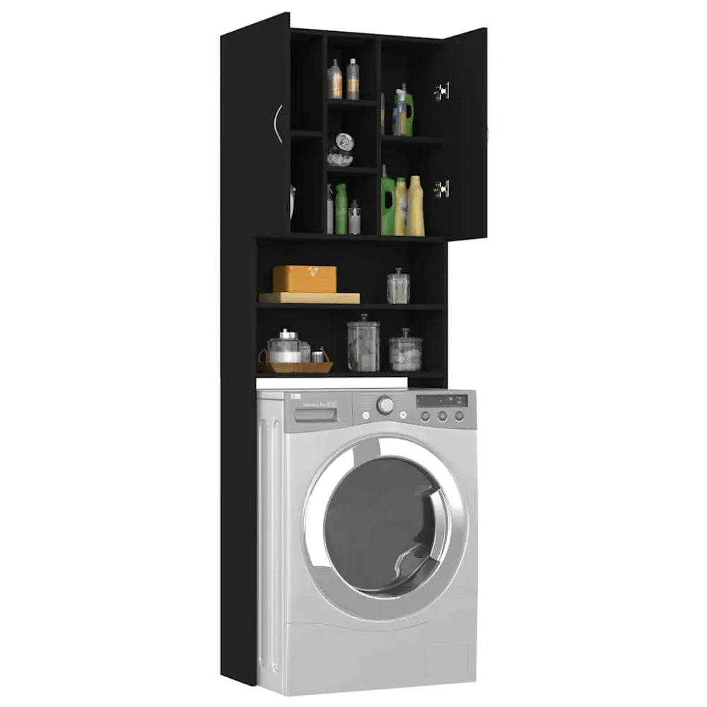 kamer opslag kast machine - Wasmachine kast met deuren zwart