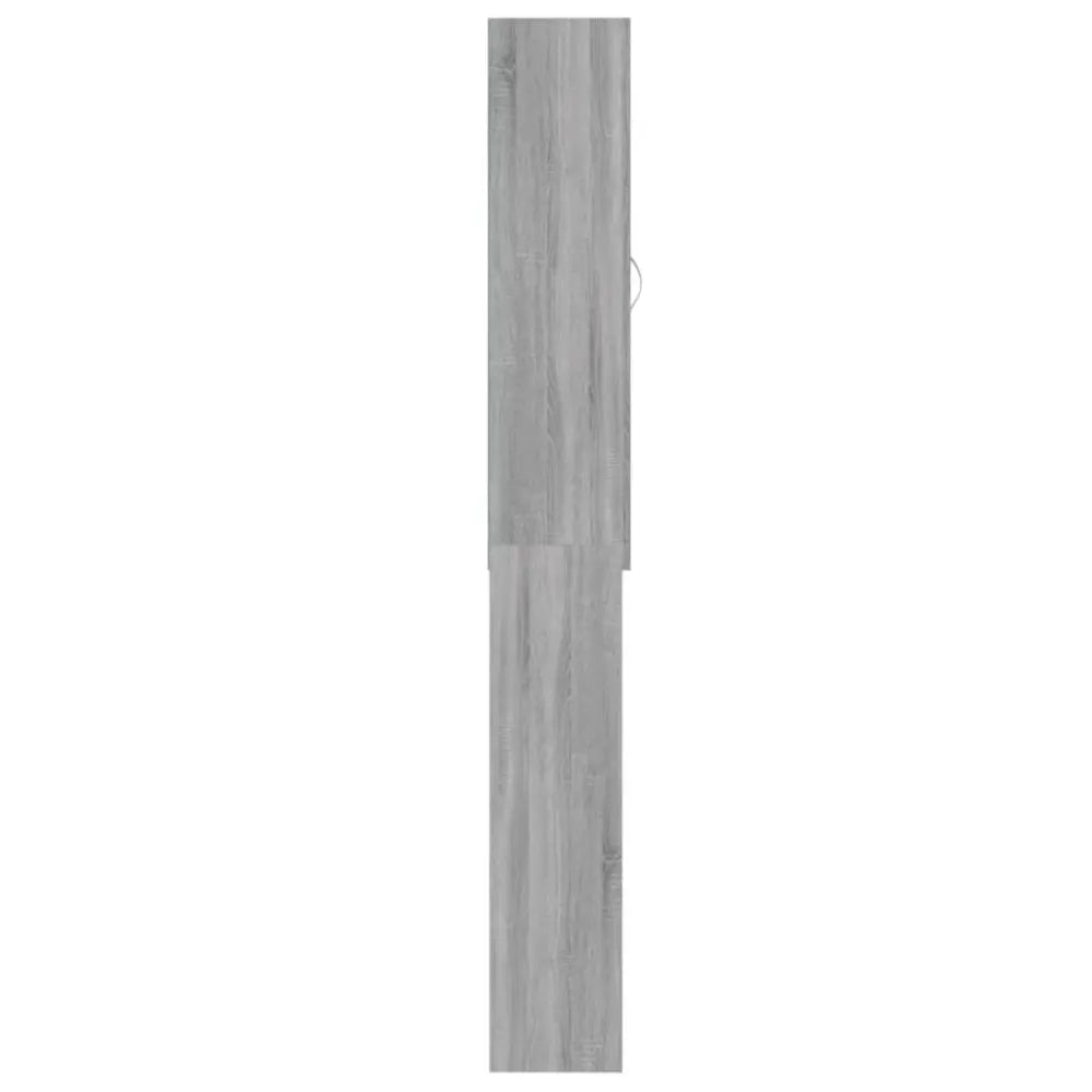 grijs houten kast - Wasmachine kast met opberg vak en deuren grijs sonoma eikenkleurig
