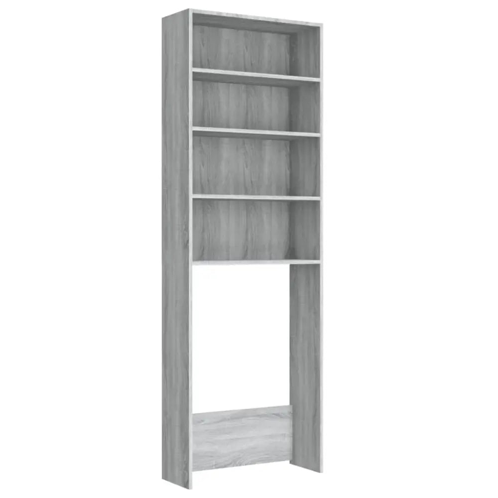 grijs houten boekenkast open lager - Wasmachine kast met vakken 64x24x190 cm grijs sonoma eikenkleurig