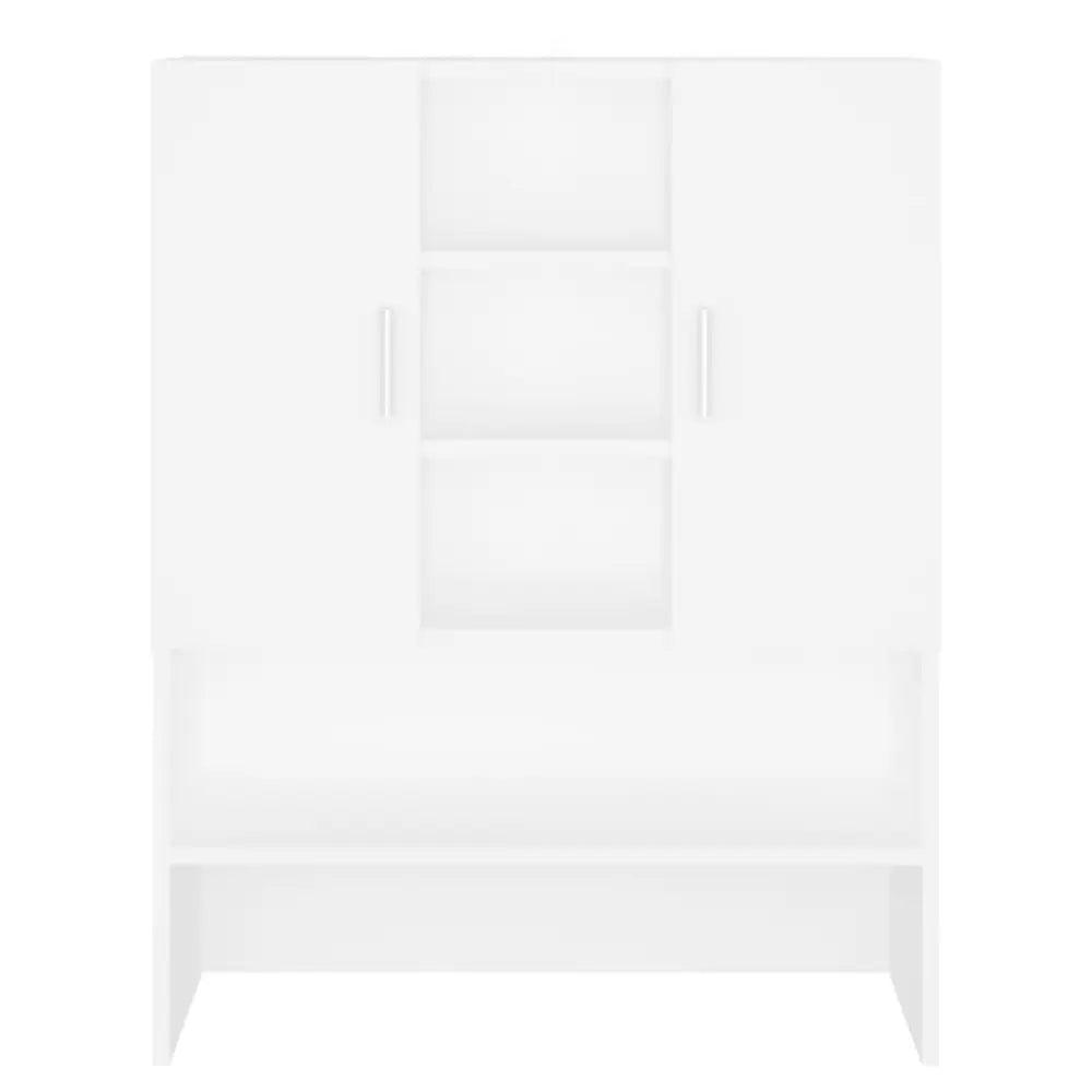 wit wandmontage kast planken - wasmachine kast ombouw met deuren wit