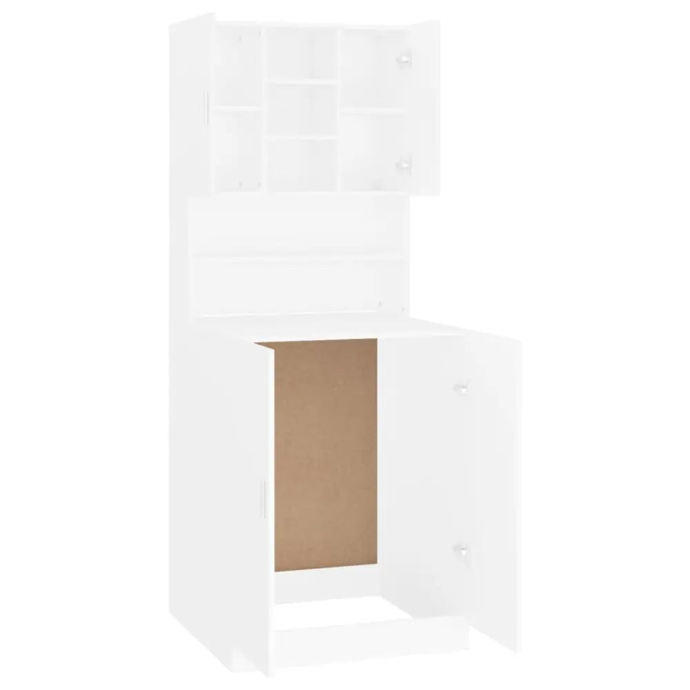 wit keuken kast open deuren - Wasmachine kast wit