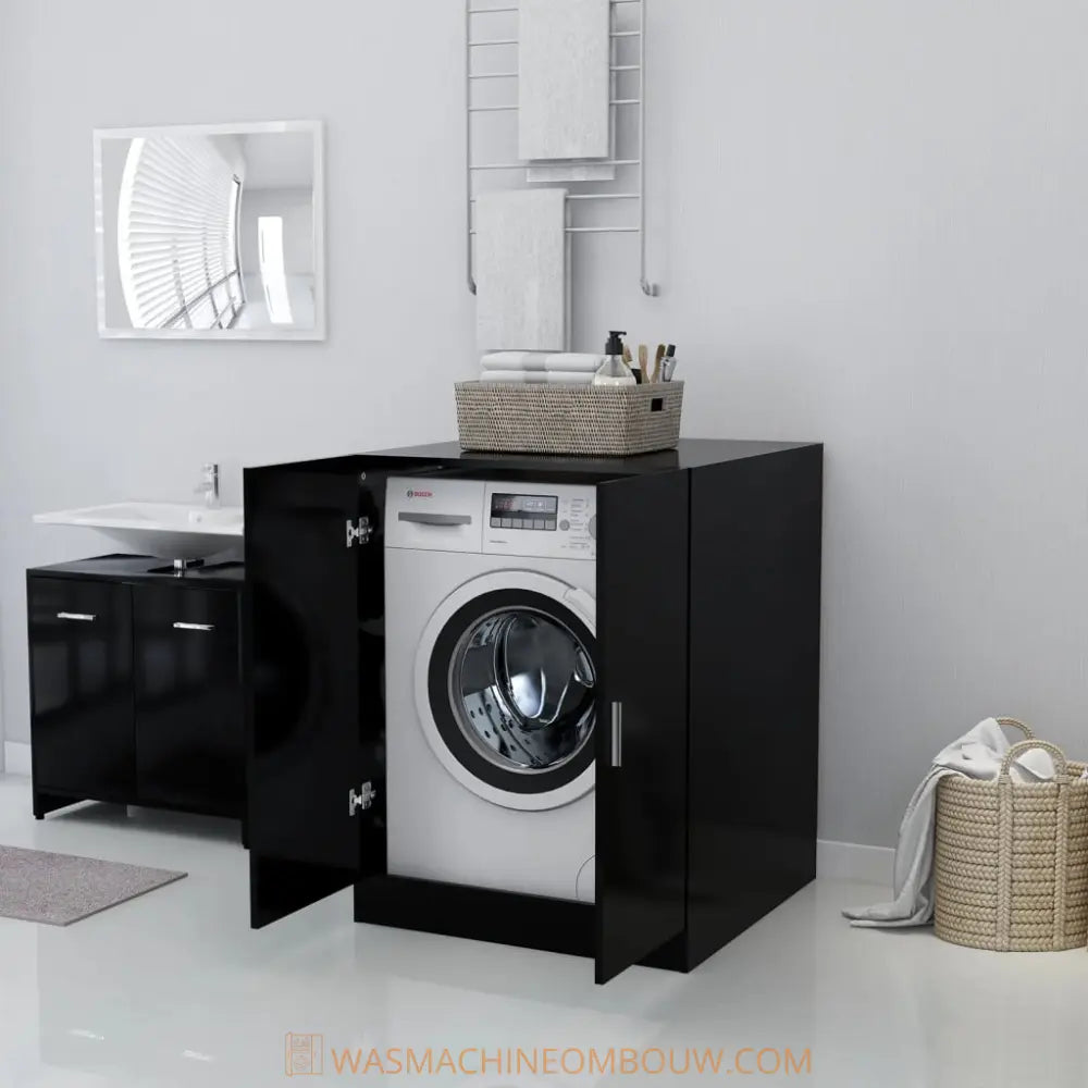 machine ingesloten zwart kast - Wasmachine kast zwart