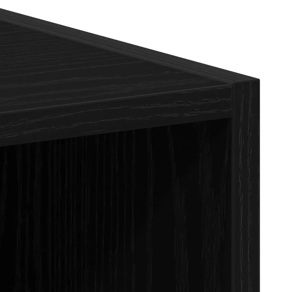 zwart houten schap hoek - Wasmachine Kast Zwart Eiken 64x24x190 cm Composiet Hout
