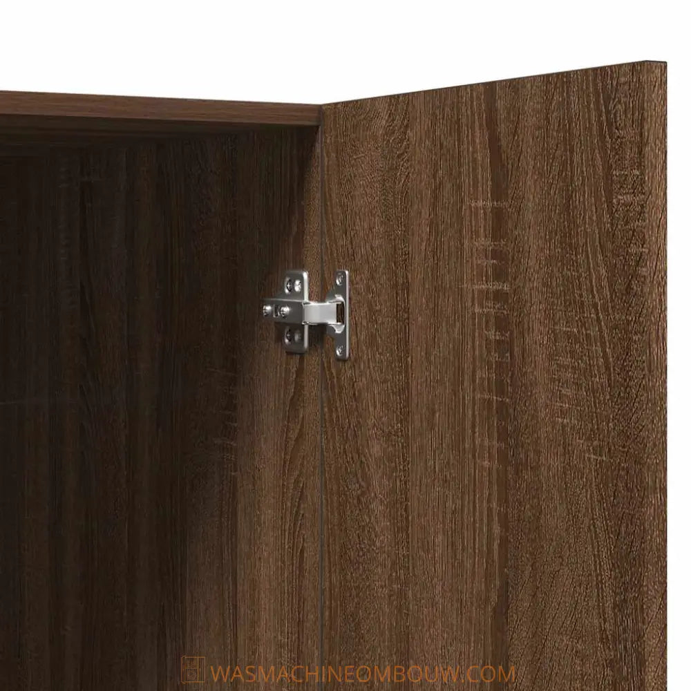 houten kast deur scharnier - Wasmachine ombouw bruin eiken