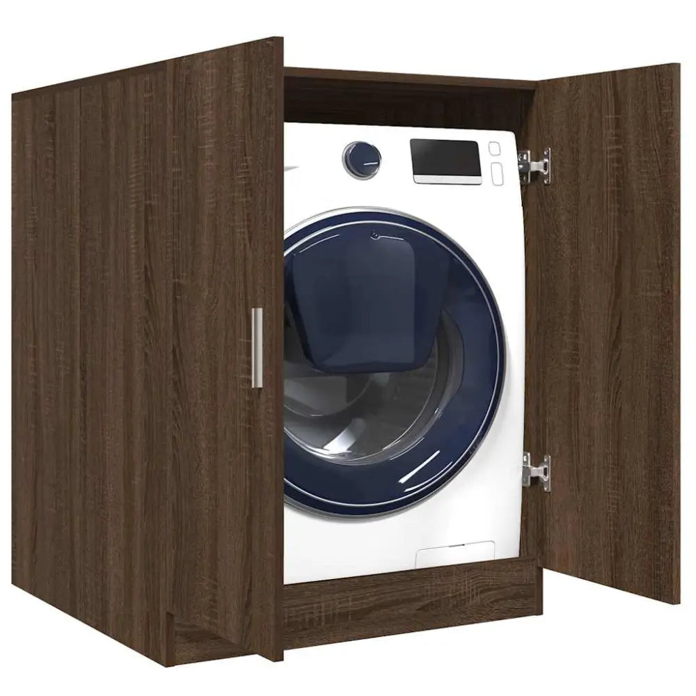 machine binnen houten kast - Wasmachine ombouw bruin eiken