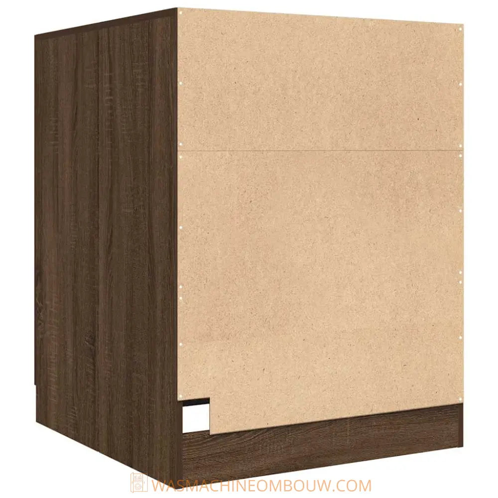 bruin beige kast - Wasmachine ombouw bruin eiken