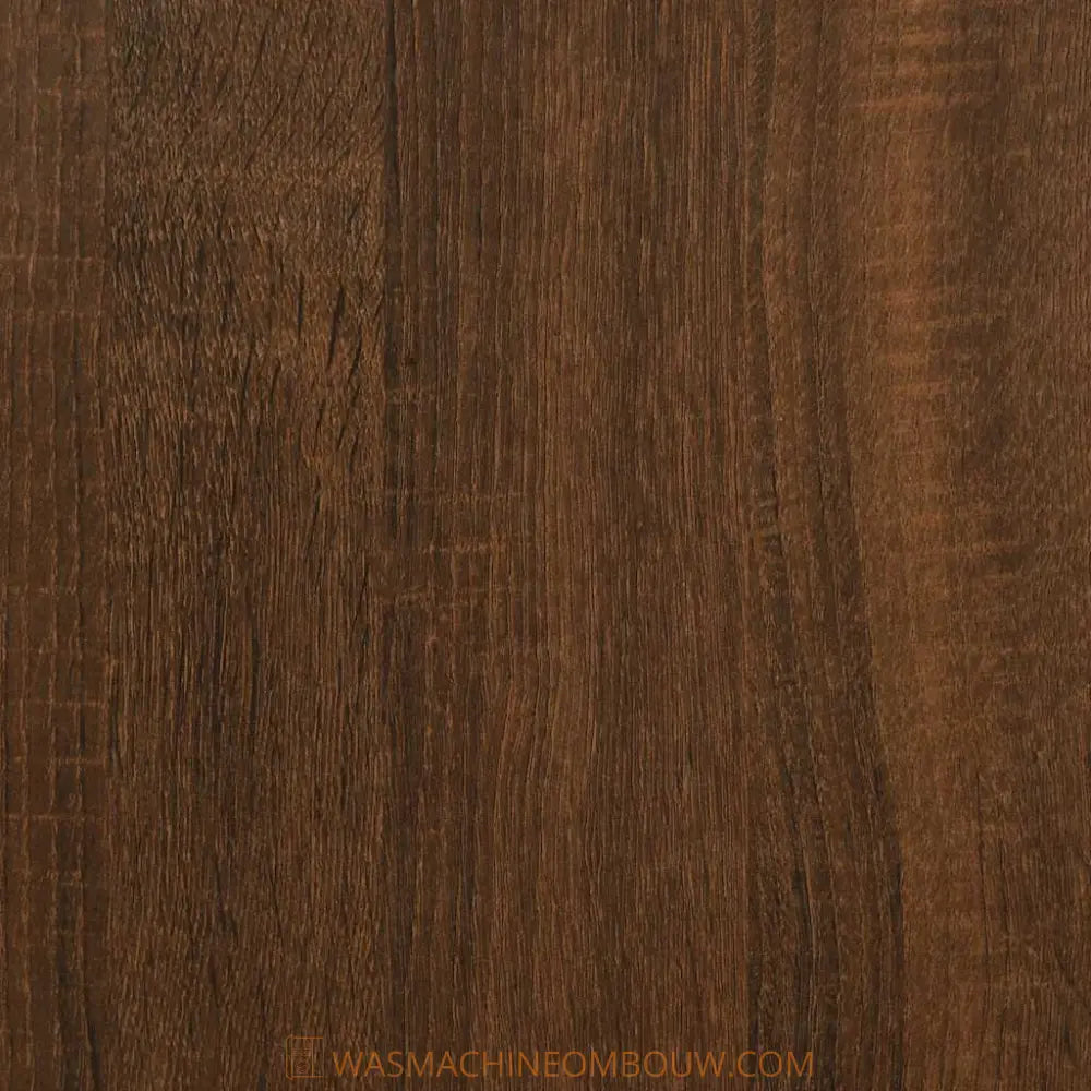 donker bruin hout graan - Wasmachine ombouw bruin eiken
