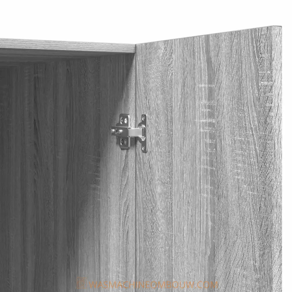 grijs hout kast deur scharnier - Wasmachine ombouw bruin eiken kleurig