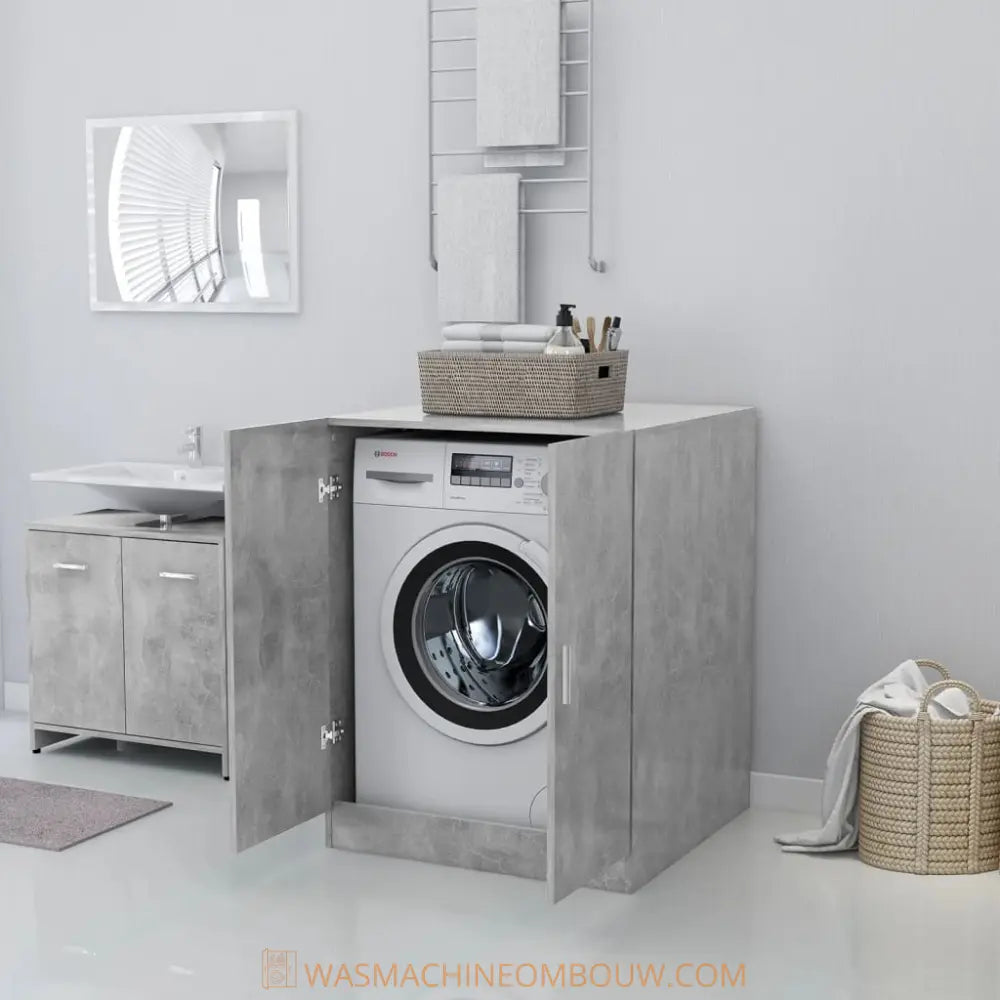 machine ingesloten kast - Wasmachine ombouw grijs