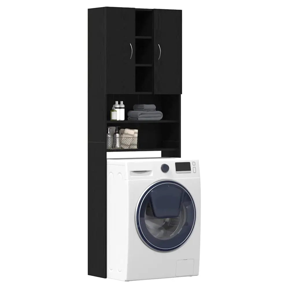 zwart opslag kast machine - Wasmachine ombouw kast zwart