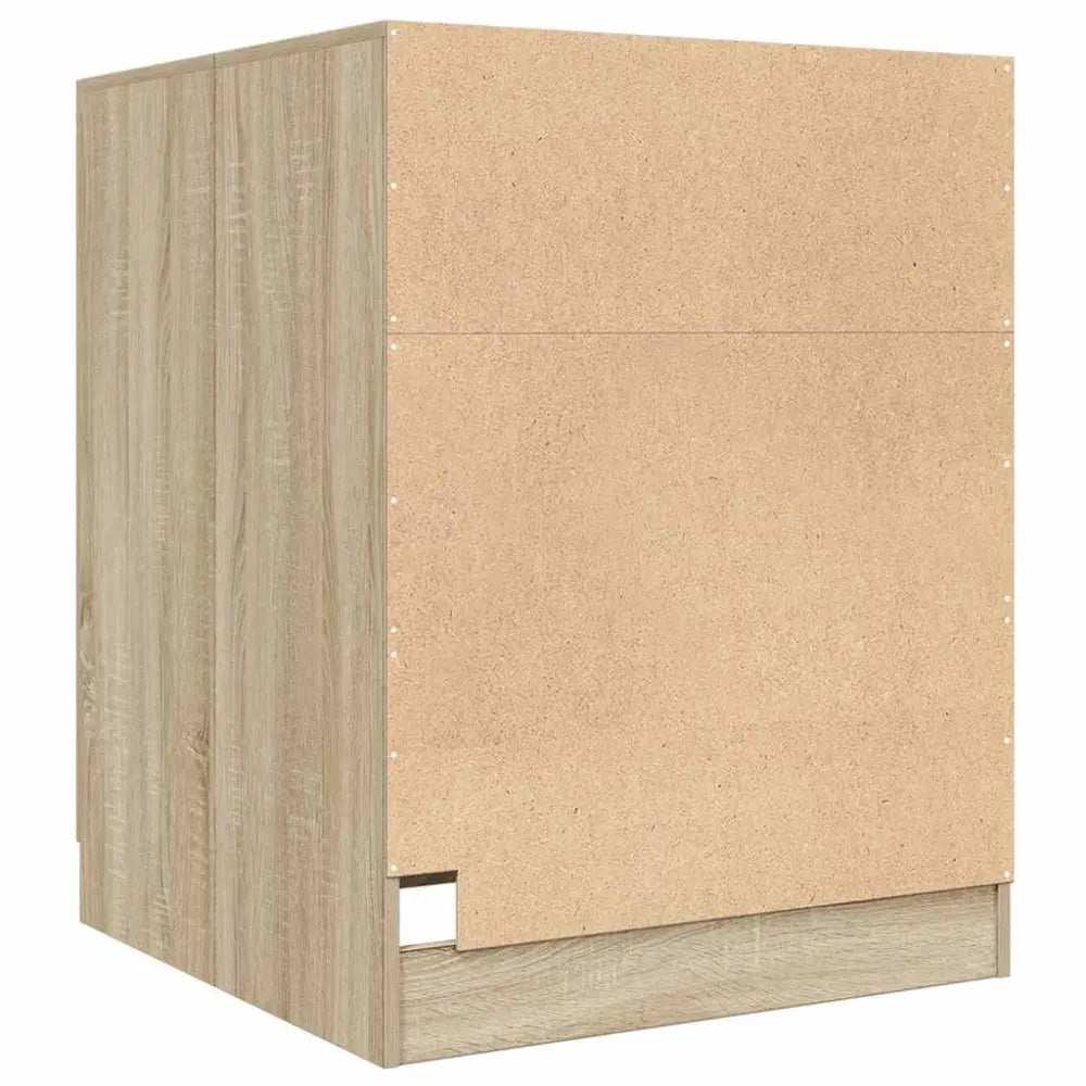 houten kast spaanplaat - Wasmachine ombouw kleur eiken