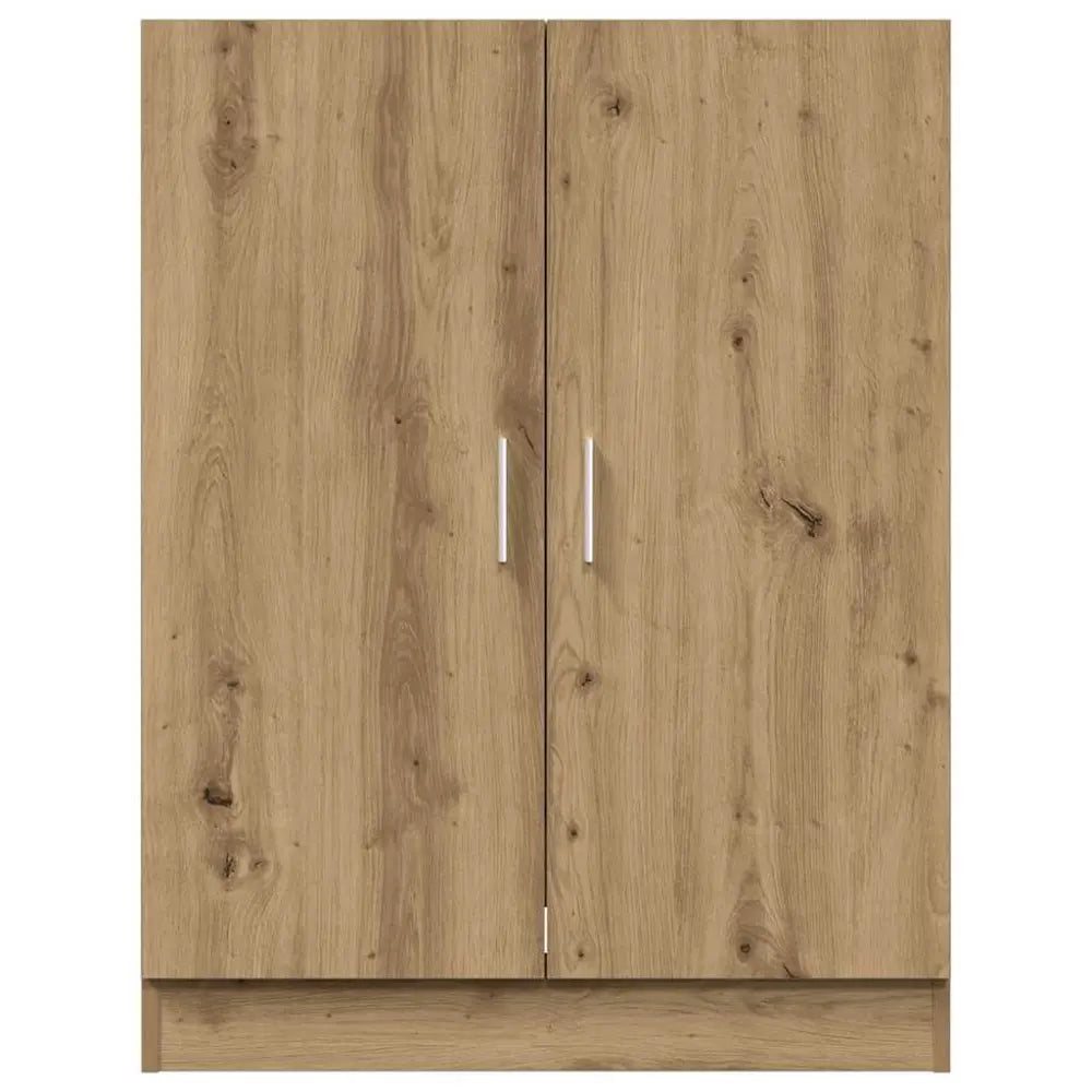houten tweedeurs kast - wasmachine ombouw kleur licht eiken