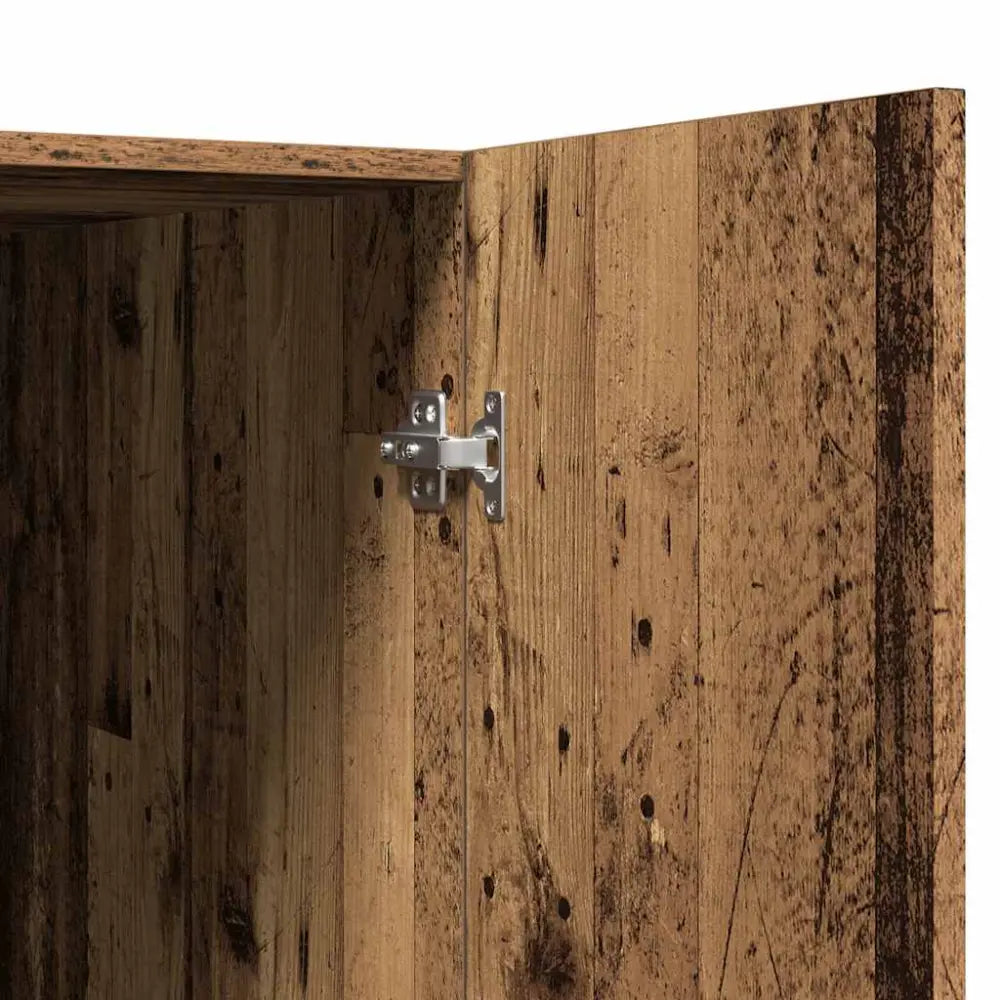houten kast deur scharnier - Wasmachine ombouw kleur oud hout