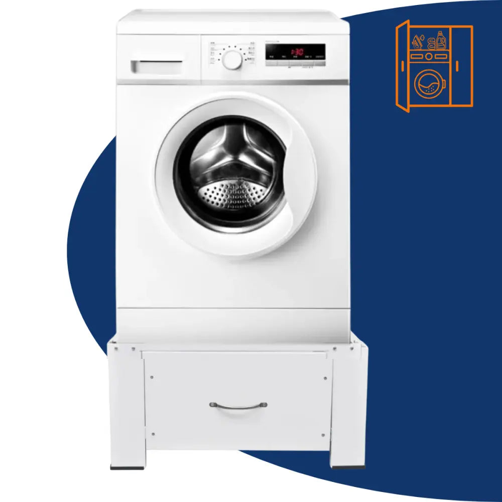 wit machine lade - Wasmachine verhoger met lade wit 64 x 55 x 32,5