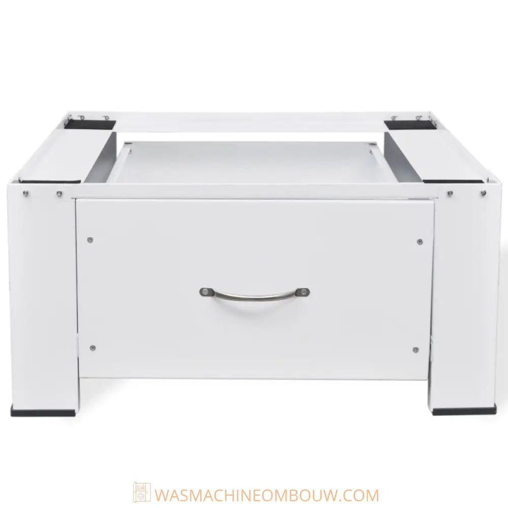 wit metaal opslag stand lade - Wasmachine verhoger met lade wit