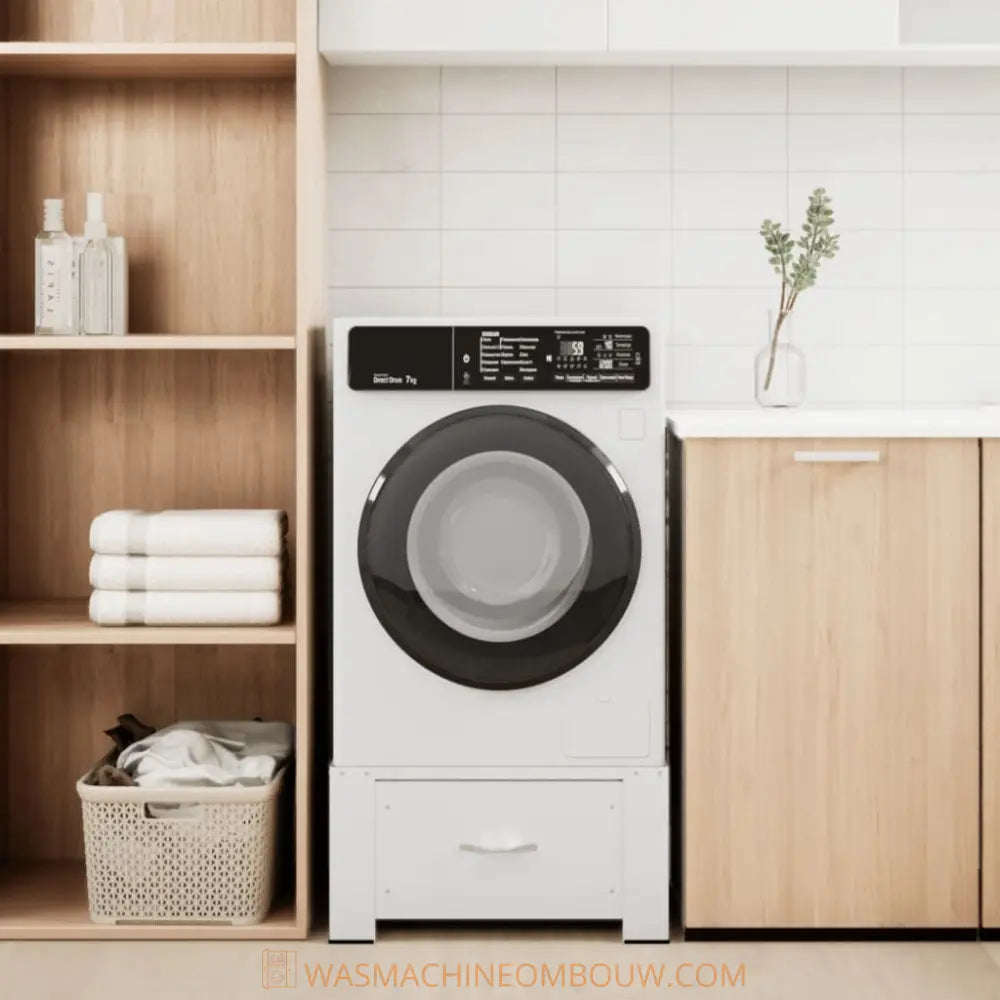 wit voorlader machine - Wasmachine verhoger met lade wit