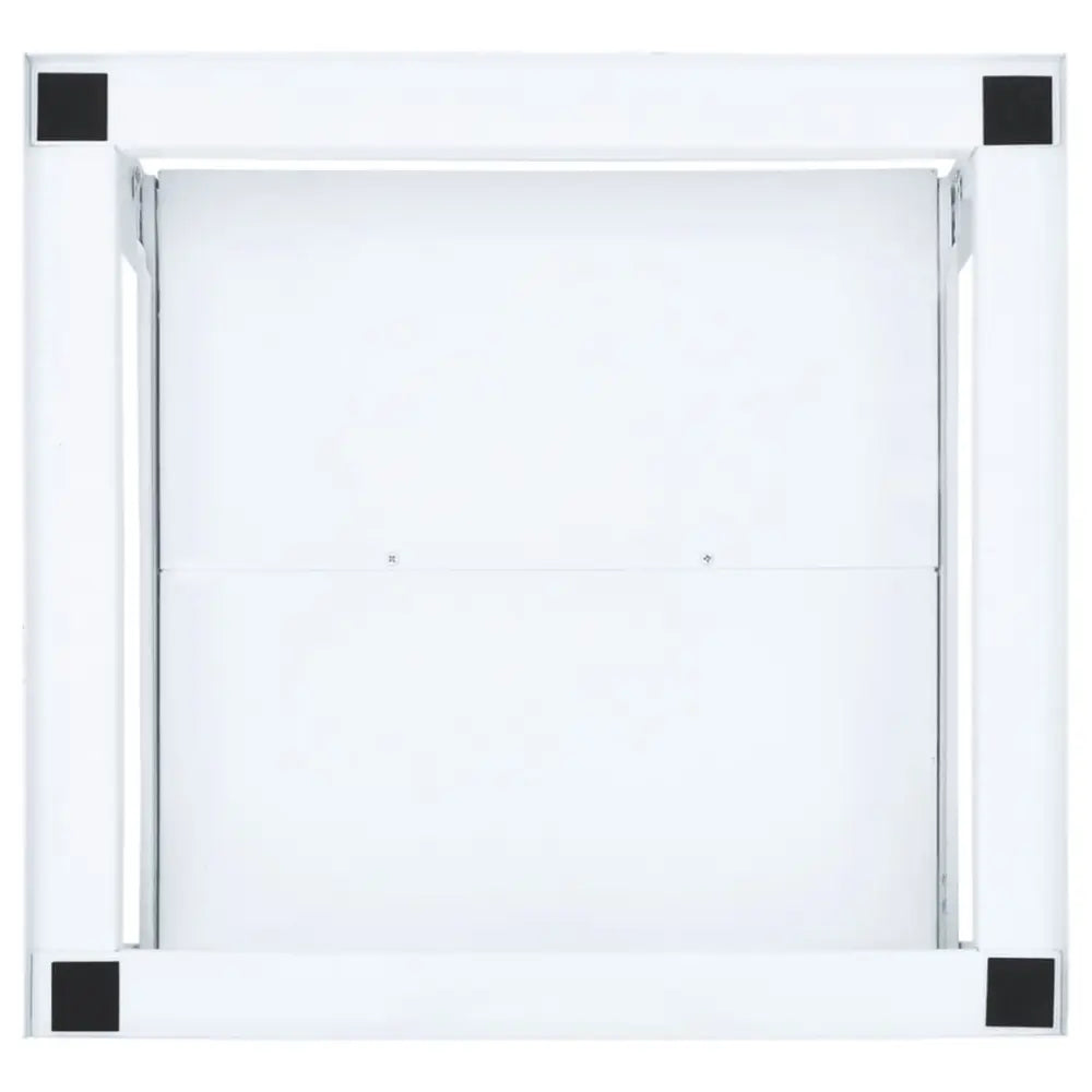 wit vierkant frame zwart hoek - Wasmachine verhoger met uittrekbaar schap wit 60 x 56 x 52