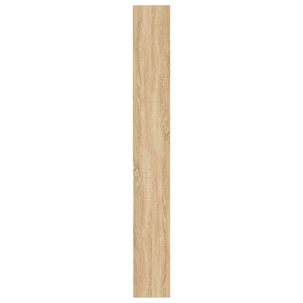 Wasmachinekast 64x24x190 cm wit en sonoma eikenkleurig