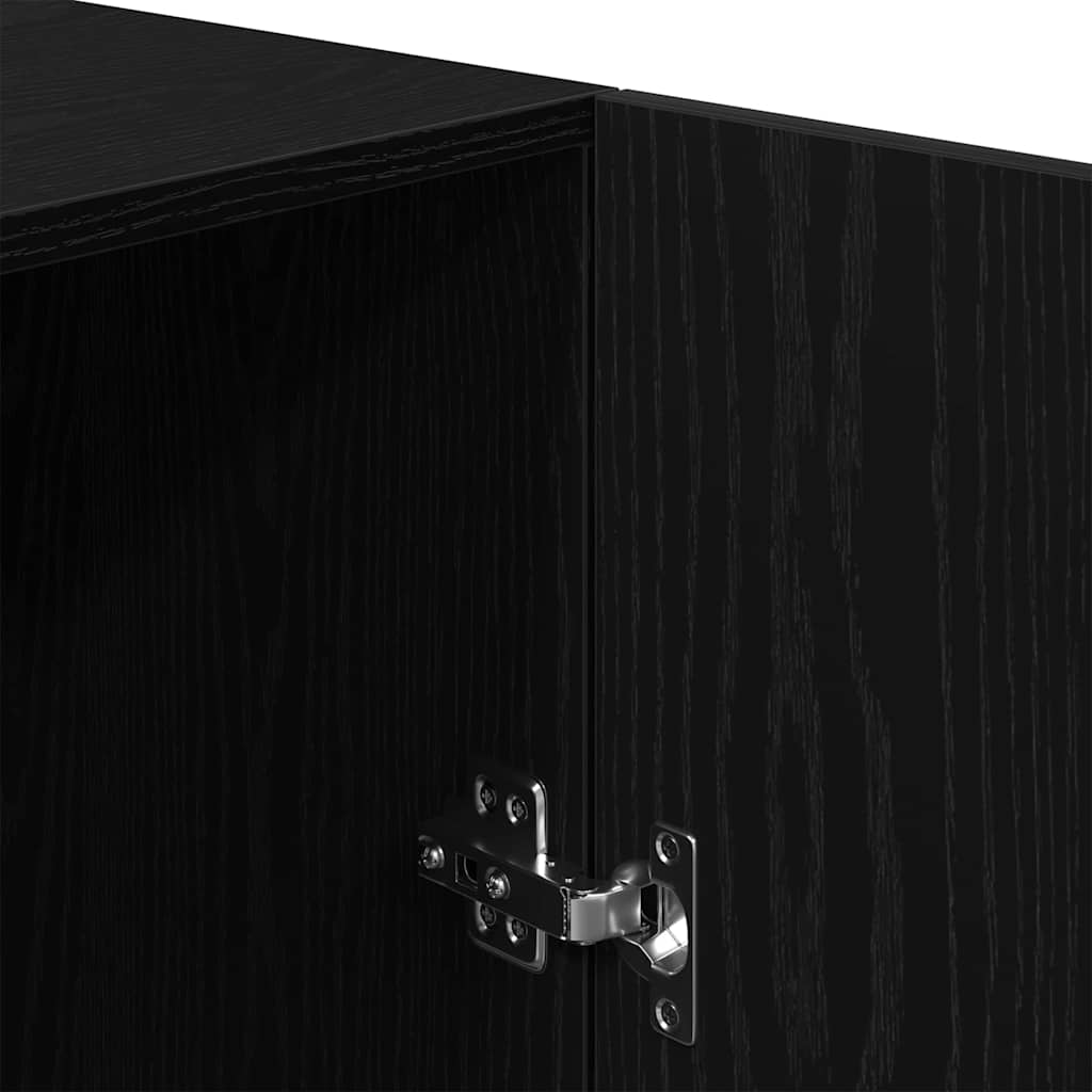 Wasmachinekast met opslag Zwart eiken 70.5 x 71.5 x 91.5 cm